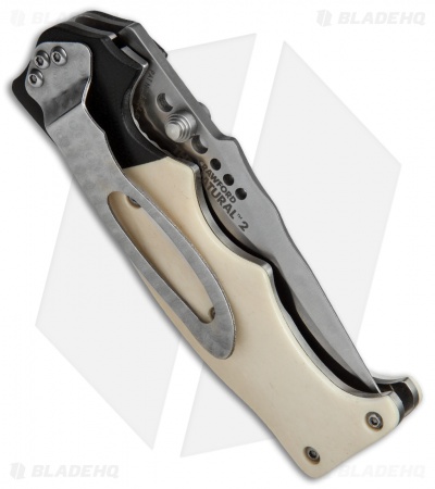 CRKT The Natural 2 Spring Assisted Knife White Bone & G-10 (3.25" Plain) 7080