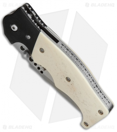 CRKT The Natural 2 Spring Assisted Knife White Bone & G-10 (3.25" Plain) 7080