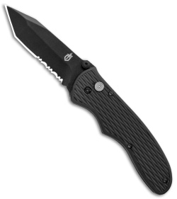 Gerber Swagger Frame Lock Knife (3.25 Black Serr) - Blade HQ