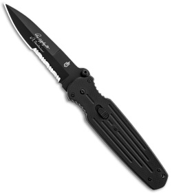 Gerber Covert Spring Assisted Knife Drop Point (3.75" Black Serr) 22-41966