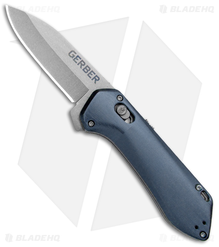 Gerber Highbrow Compact A/O Spring Assisted Knife Blue (2.8" Stonewash) 
