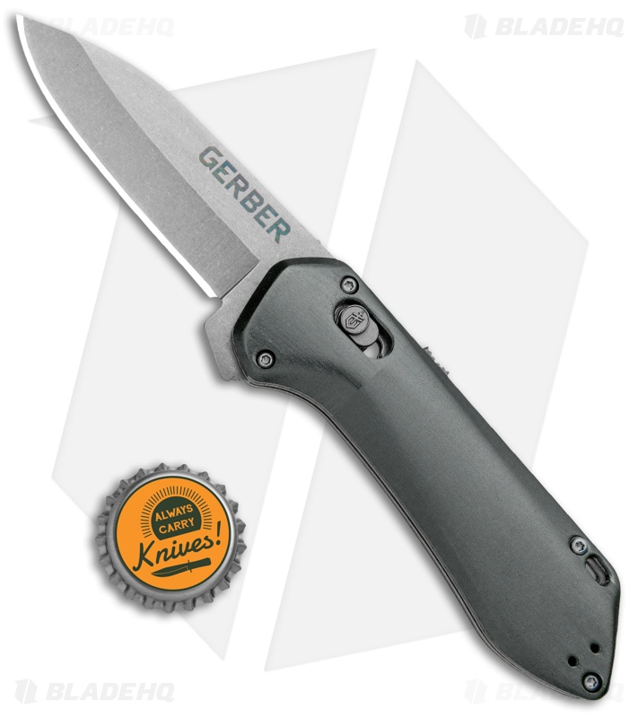 Gerber Highbrow Compact A/O Spring Assisted Knife Gray (2.8" Stonewash) 