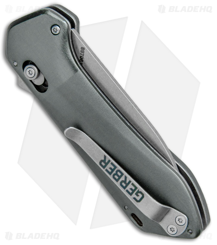 Gerber Highbrow Compact A/O Spring Assisted Knife Gray (2.8" Stonewash Serr) 