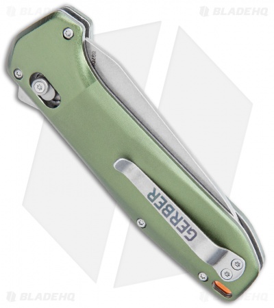 Gerber Highbrow Assisted Opening Knife Green  Aluminum (3.3" SW) 30-001642