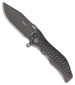 HTM Darrel Ralph Large Gun Hammer Bowie Spring Assisted Knife Black (3.8" Black)