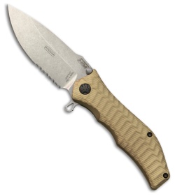 HTM Darrel Ralph Gun Hammer Spring Assisted Knife FDE (3.5" Stonewash)