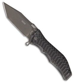 HTM Darrel Ralph Large Gun Hammer Tanto Spring Assisted Knife Black (3.8" Black)