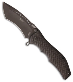 HTM Darrel Ralph Large Gun Hammer Radian Liner Lock Knife Black (3.8" Black)