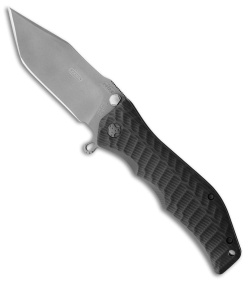 HTM Darrel Ralph Large Gun Hammer Tanto Liner Lock Knife Black (3.8" BB)