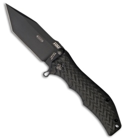 HTM Darrel Ralph Large Gun Hammer Tanto Spring Assisted Knife Black (3.8" Black)