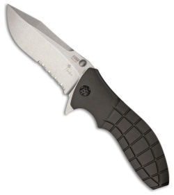 HTM Kirby Lambert Snap Clip Point Spring Assisted Knife Gray (3.5" SW Serr)