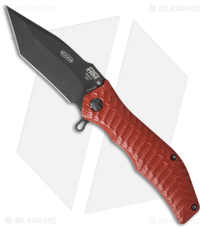HTM Darrel Ralph Gun Hammer Tanto Spring Assisted Knife Red (3.5" Black)
