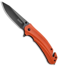 Kershaw Barricade Assisted Opening Knife Orange GFN (3.5" Black Oxide) 8650