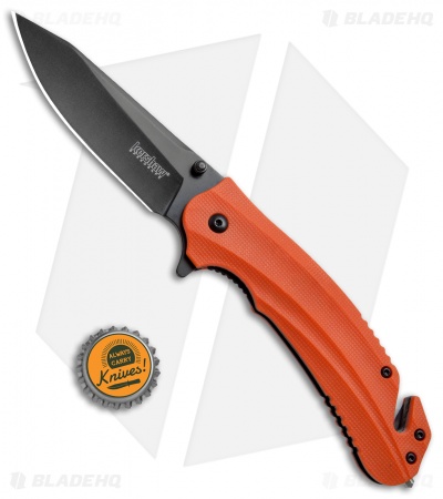 Kershaw Barricade Assisted Opening Knife Orange GFN (3.5" Black Oxide) 8650