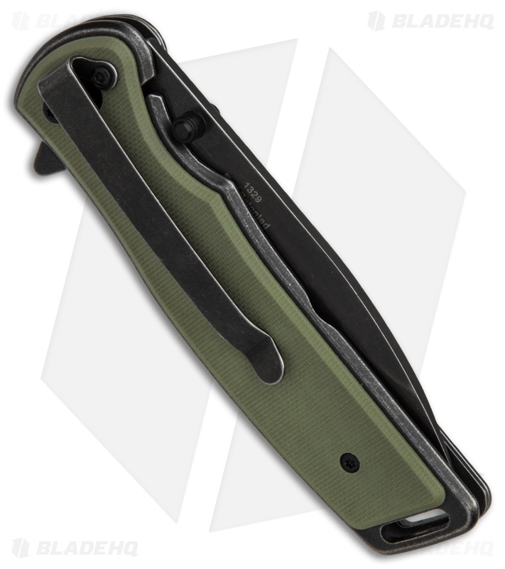 Kershaw Bevy Assisted Opening Knife OD Green G-10 (3.5" Blackwash) 