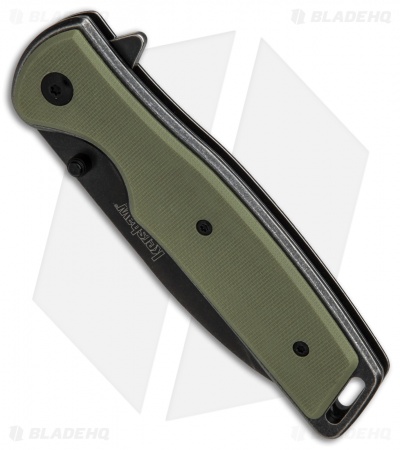 Kershaw Bevy Assisted Opening Knife OD Green G-10 (3.5" Blackwash) 