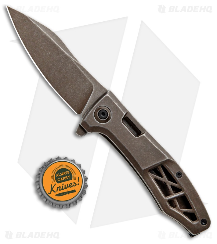 Kershaw Boilermaker Assisted Opening Frame Lock Knife Brown (3.3" Brown) 3475