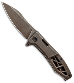 Kershaw Boilermaker Assisted Opening Frame Lock Knife Brown (3.3&quot; Brown) 3475 | 104551