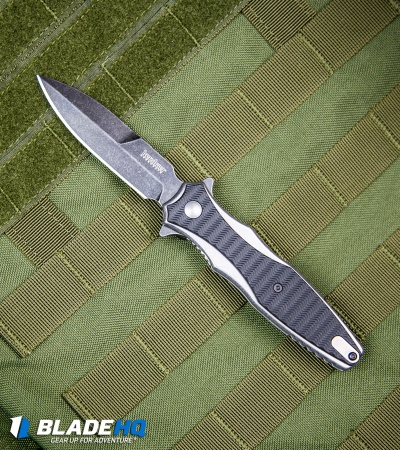 Kershaw Decimus A/O Frame Lock Knife Black GFN (3.25" Blackwash) 1559