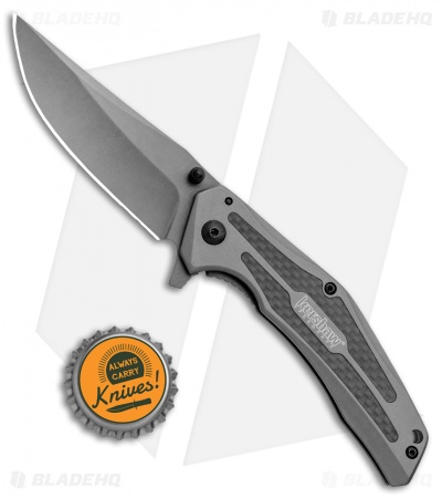 Kershaw Duojet A/O Frame Lock Knife Gray SS/Carbon Fiber (3.25" Gray) 8300