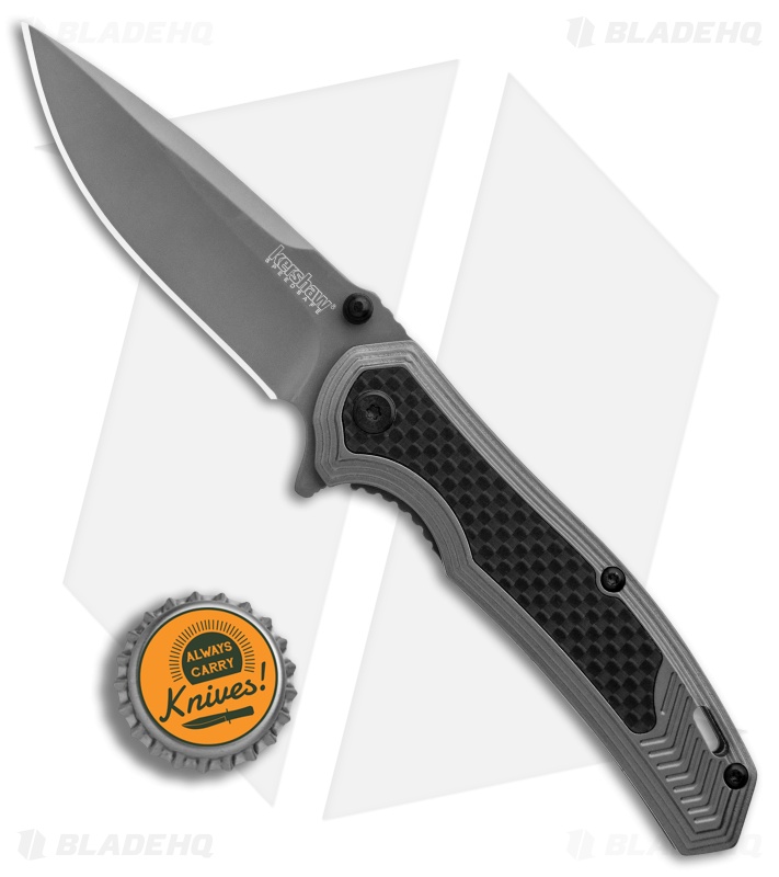 Kershaw Fringe | A/O Frame Lock Knife | Gray SS/Carbon Fiber