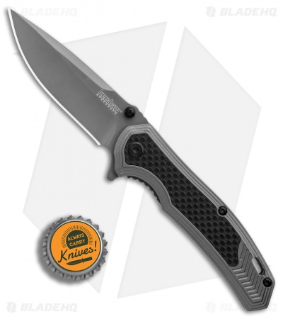 Kershaw Fringe A/O Frame Lock Knife Gray SS/Carbon Fiber (3" Gray) 8310