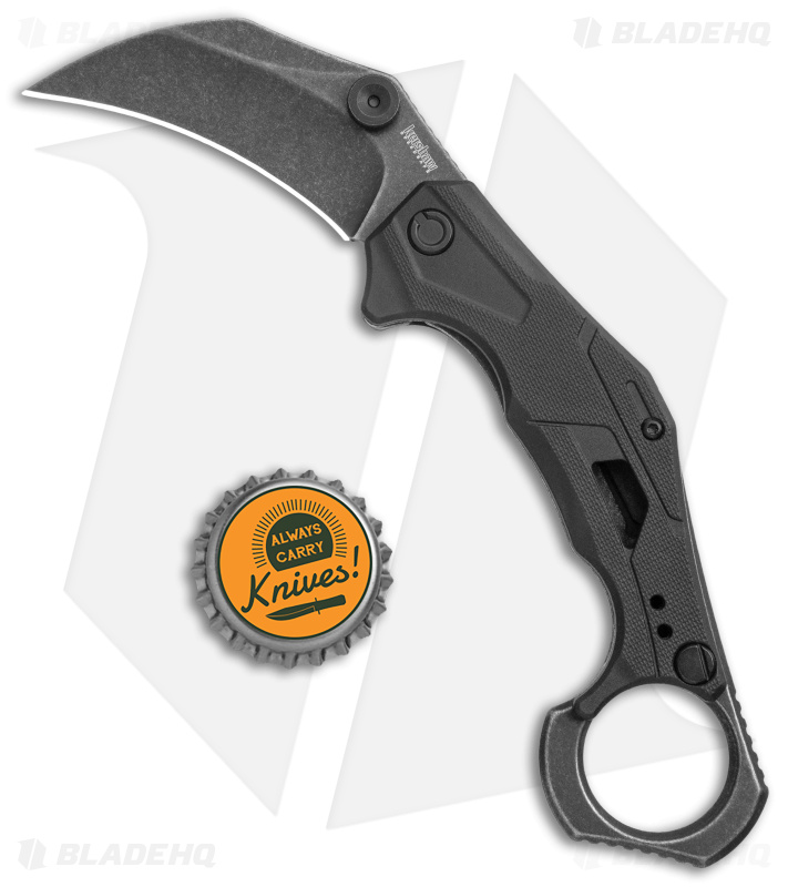 Kershaw Outlier Assisted Karambit Knife Black GRN (2.5" Black Stonewash) 2064