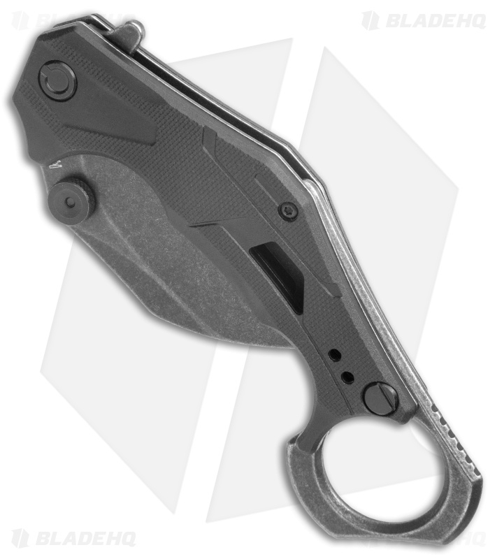 Kershaw Outlier Assisted Karambit Knife Black GRN (2.5" Black Stonewash) 2064