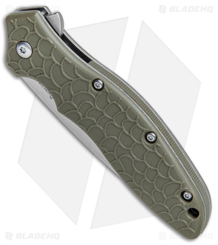 Kershaw Oso Sweet Assisted Opening Knife OD Green (3" Stonewash) 1830ODSW