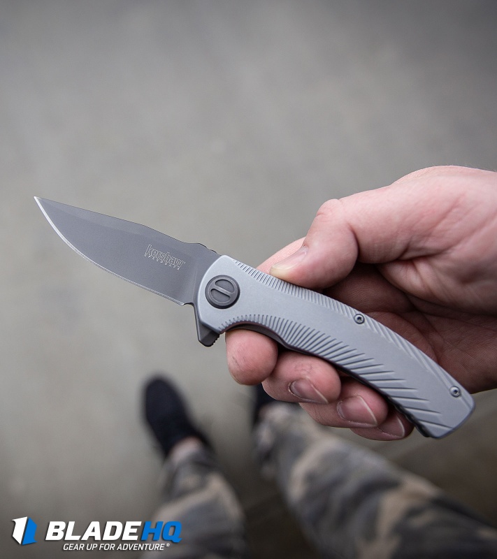 Kershaw Seguin Assisted Opening Frame Lock Knife Gray (3.1" Gray) 3490
