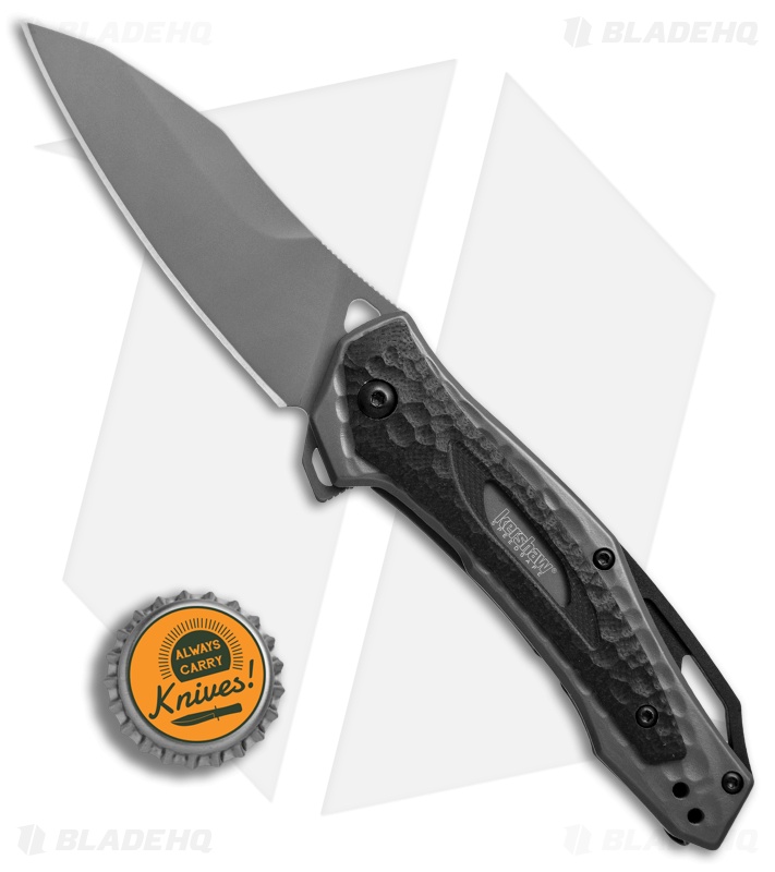 Kershaw Vedder Assisted Opening Knife Black G-10 Overlays (3.25" Gray) 2460