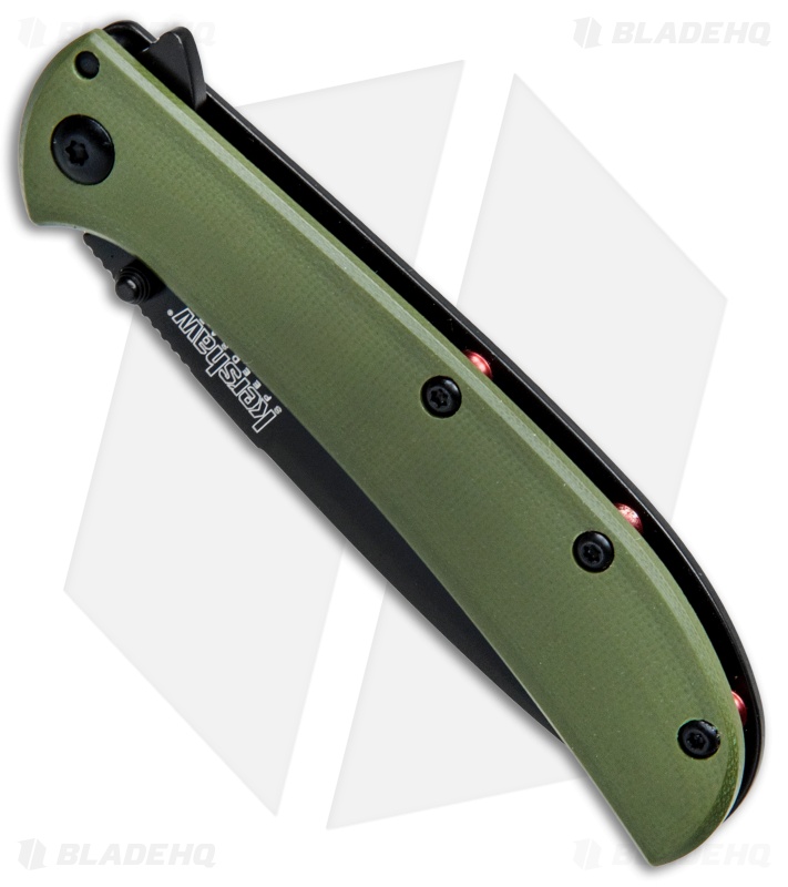 Kershaw Al Mar AM-3 Assisted Opening Knife Green G-10 (3" Black) 2335GRNBLK