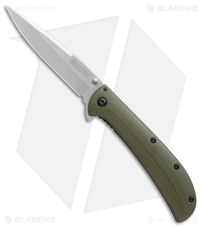 Kershaw Al Mar AM-4 Assisted Opening Knife Green G-10 (3.5" Satin) 2330GRN