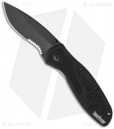 Kershaw Blur Assisted Opening Knife Black (3.375" Black Serr) 1670GBBLKST