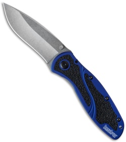 Kershaw Blur Assisted Opening Knife Navy Blue (3.375" Stonewash) 1670NBSW