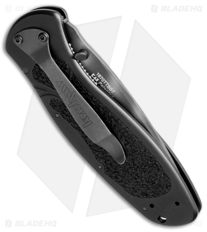 Kershaw Blur Tanto Assisted Opening Knife (3.375" Tiger Stripe Serr) 1670TTSST