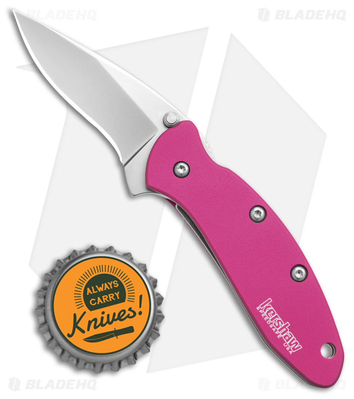 Kershaw Chive Assisted Opening Knife Pink (1.94" Bead Blast) 1600PINK