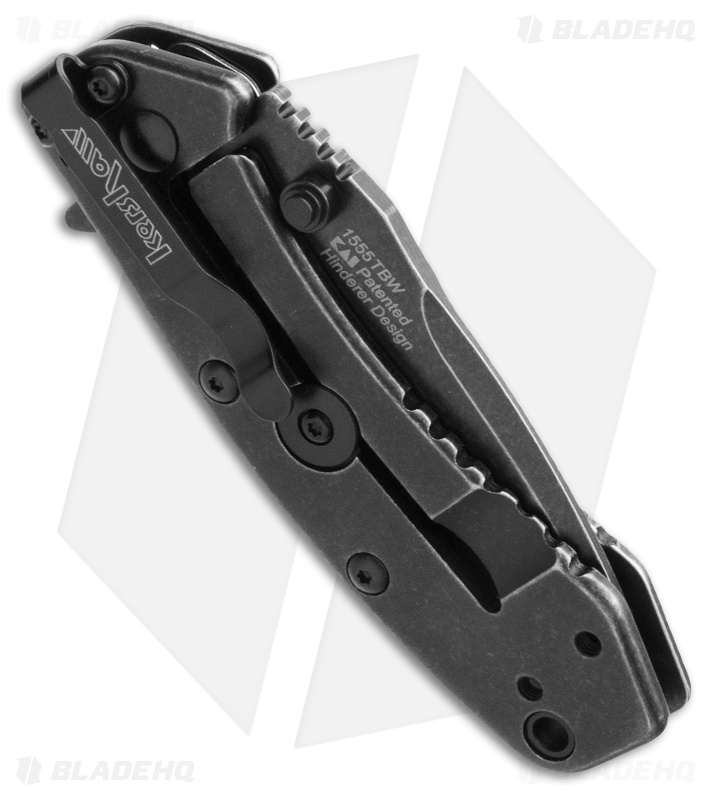 Kershaw Cryo Tanto Assisted Opening Knife (2.75" BlackWash) 1555TBW