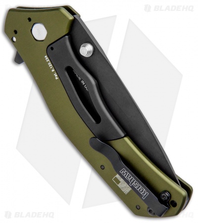 Kershaw Knockout Assisted Opening Knife Olive (3.25" Black) 1870OLBLK