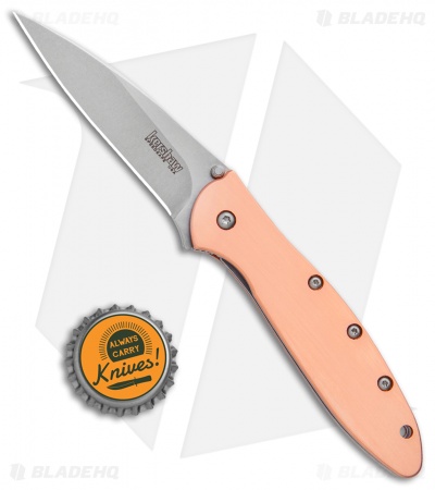 Kershaw Copper Leek Assisted Opening Knife  (3" Stonewash) 1660CU