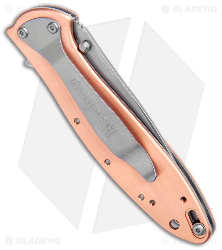 Kershaw Copper Leek Assisted Opening Knife  (3" Stonewash) 1660CU