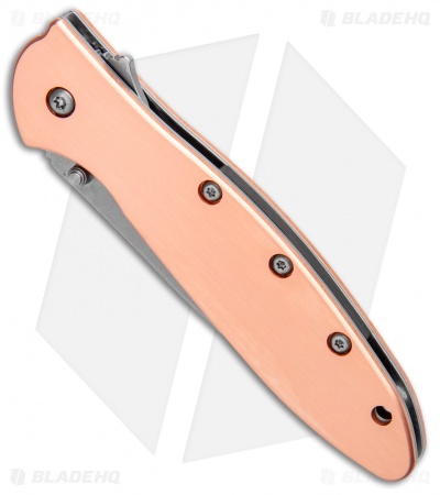 Kershaw Copper Leek Assisted Opening Knife  (3" Stonewash) 1660CU