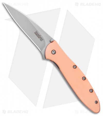 Kershaw Copper Leek Assisted Opening Knife  (3" Stonewash) 1660CU