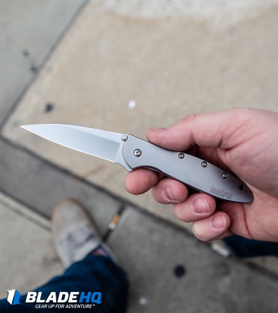 Kershaw Leek Knife Assisted Opening Bead Blast - Blade HQ