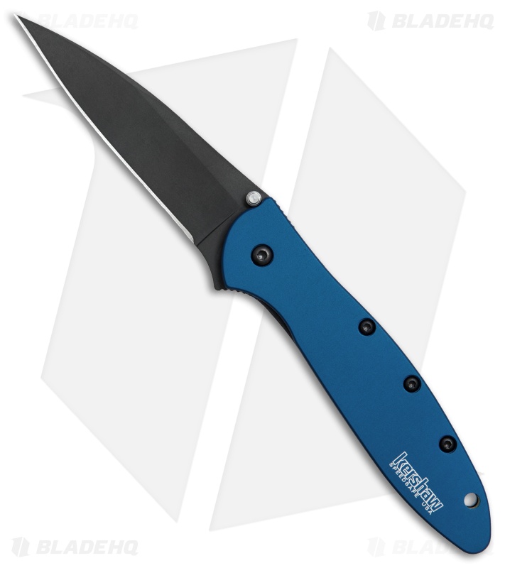 Kershaw Leek Assisted Opening Knife Blue (3" Black) 1660NBBLK