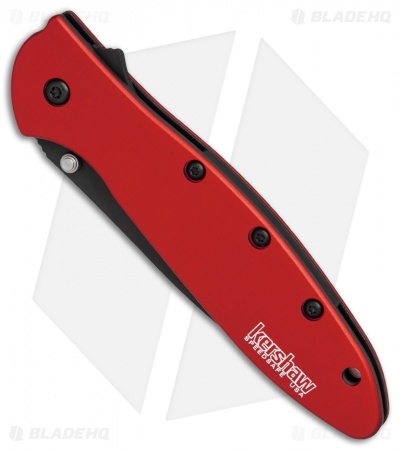 Kershaw Leek Assisted Opening Knife Red (3" Black) 1660RDBLK