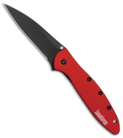 Kershaw Leek Assisted Opening Knife Red (3" Black) 1660RDBLK