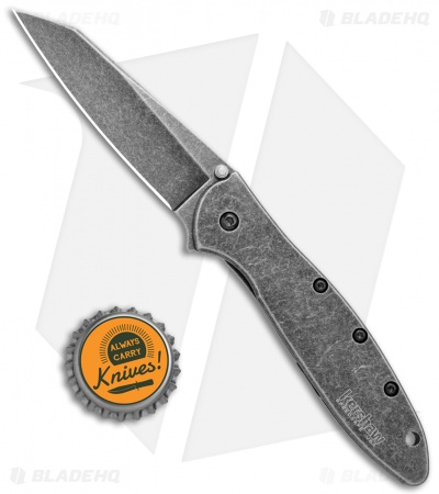 Kershaw Random Leek Reverse Tanto Assisted Opening Knife (3" Black SW)