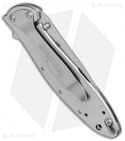Santa Fe Stoneworks Customized Kershaw Leek A/O Knife Blue/MOP (3" Bead Blast)