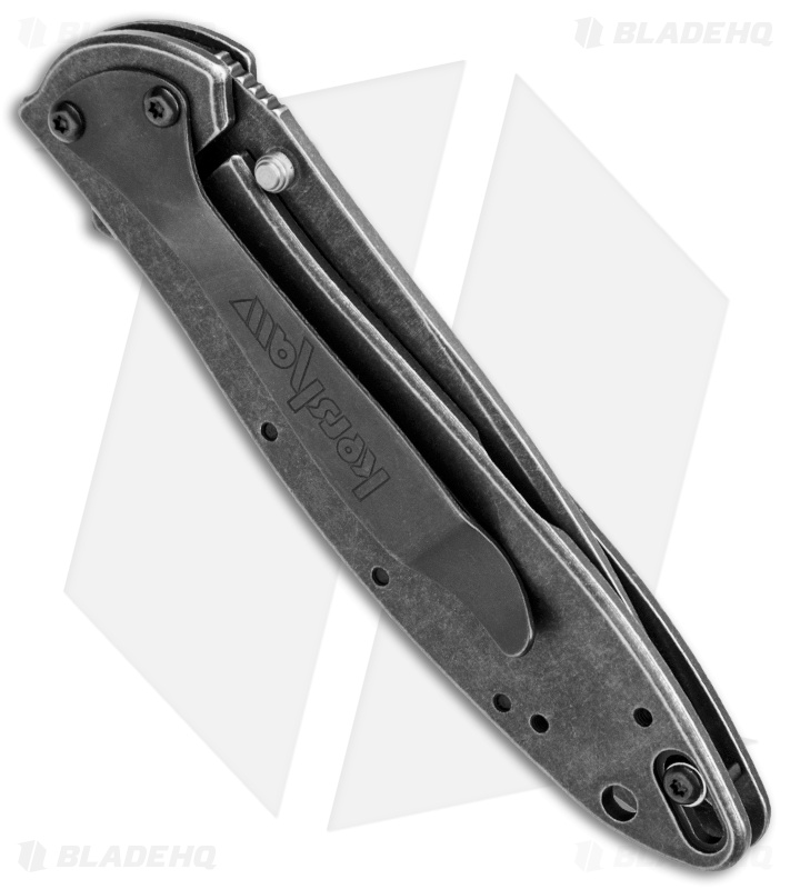 Kershaw Leek Assisted Opening Knife Gray Steel (3" BlackWash) 1660BLKW
